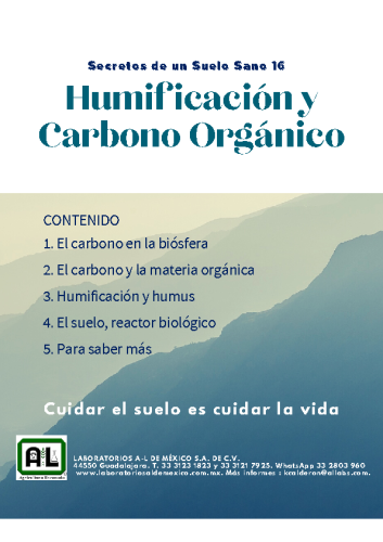 Secretos de un Suelo Sano 16. HUMIFICACIÓN Y CARBONO ORGÁNICO