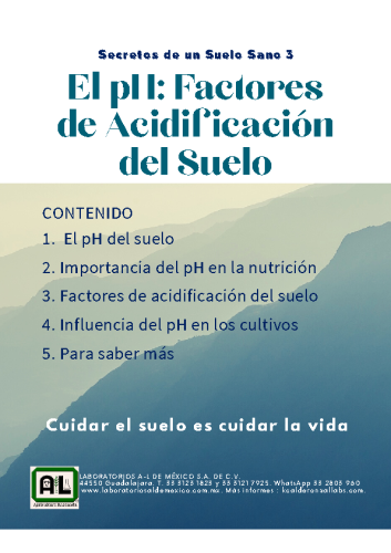 Secretos de un Suelo Sano 3. El pH. FACTORES DE ACIDIFICACIÓN DEL SUELO.