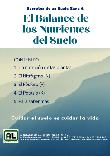 Secretos de un Suelo Sano 6. EL BALANCE DE LOS NUTRIENTES DEL SUELO.