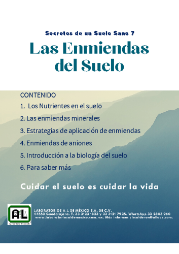 Secretos de un Suelo Sano 7. LAS ENMIENDAS DEL SUELO.