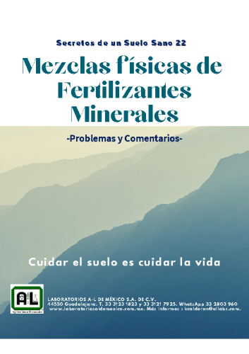 22. MEZCLAS FÍSICAS DE FERTILIZANTES MINERALES. SSS22