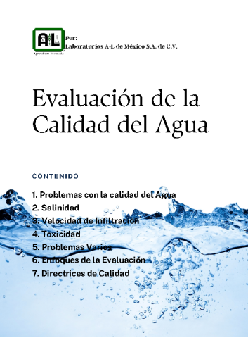 Evaluación de la Calidad del Agua